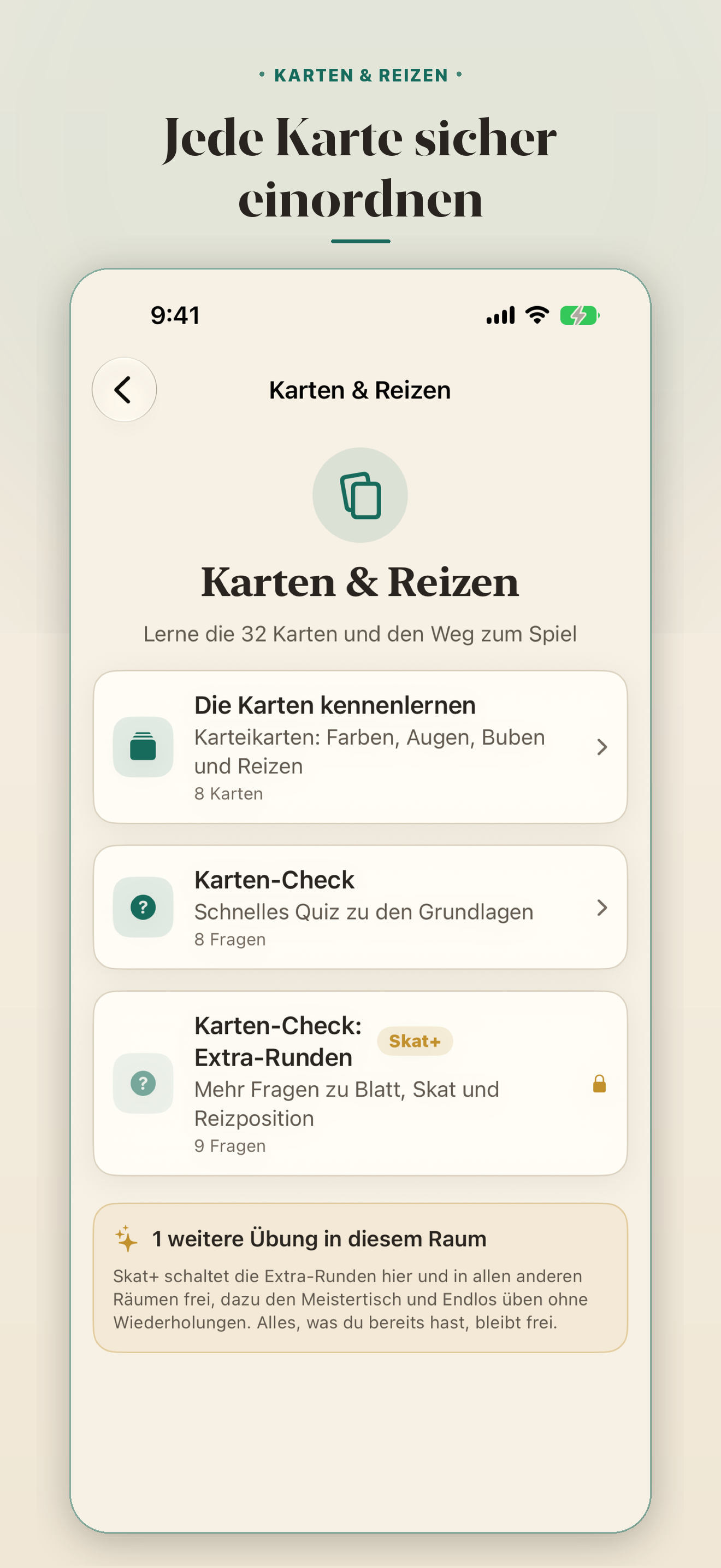 Kartenraum. &middot; Die Grundlagen des Skat-Blatts zum Nachschlagen